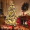 6 Feet Flocked Christmas Tree with Warm White LED Lights and 752 Mixed Branch Tips
